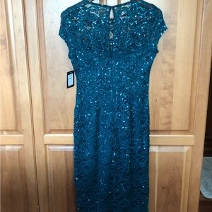 NWT Marina Sequin Fitted Midi Dress